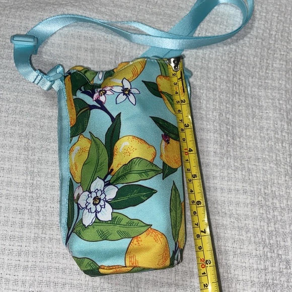 Retired nwot Vera Bradley Lighten Up Lemon Grove Water Bottle Crossbody Bag - Picture 6 of 7